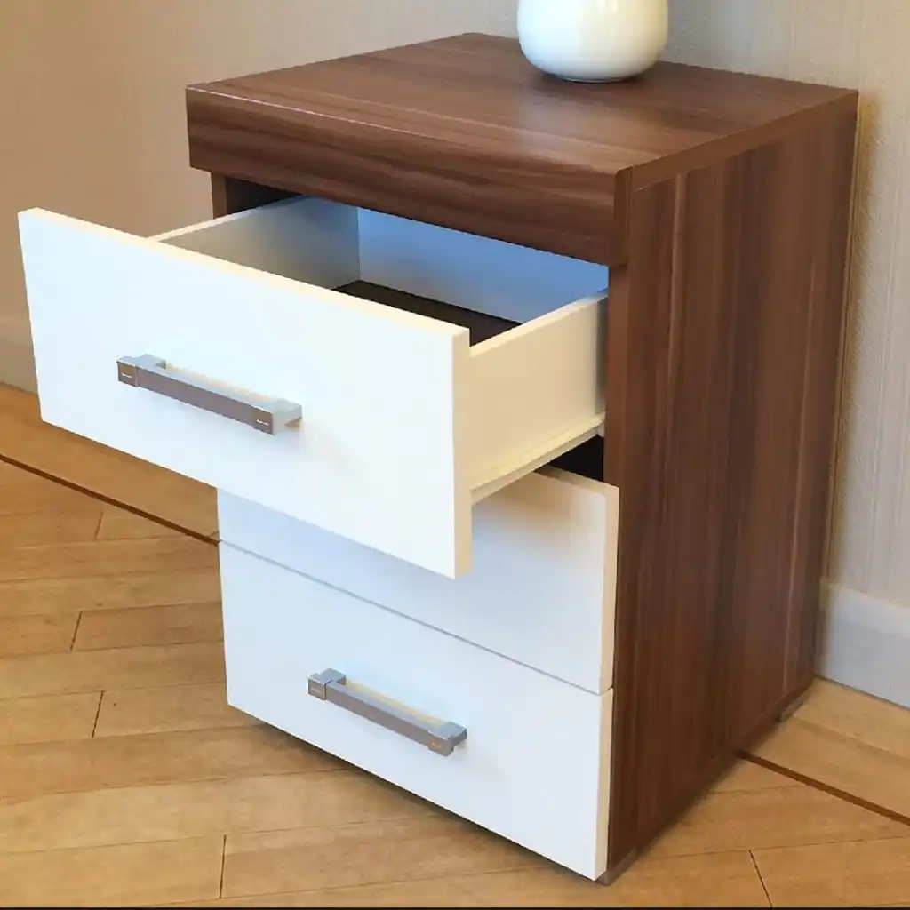 বেডসাইড টেবিল সিম্পল স্টোরেজ ড্রয়ার টাইপ ছোট স্টোরেজ ক্যাবিনেট আধুনিক মেয়েদের বেডরুমের বেডসাইড ক্যাবিনেট 2