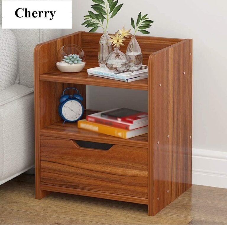 নাইটস্ট্যান্ড বেডসাইড টেবিল ফলিং ১-ড্রয়ার ১-কম্পার্টমেন্ট বেডরুম সিম্পল স্টোরেজ ক্যাবিনেট 3