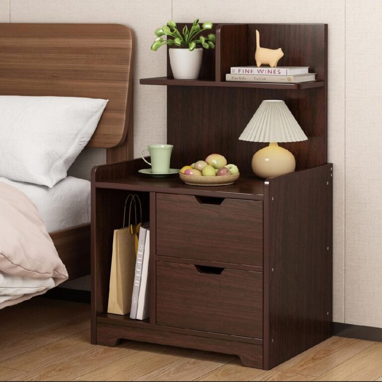 মডার্ন বেড সাইড টেবিল সেরা মানের দুইটি ড্রয়ার সহ 3