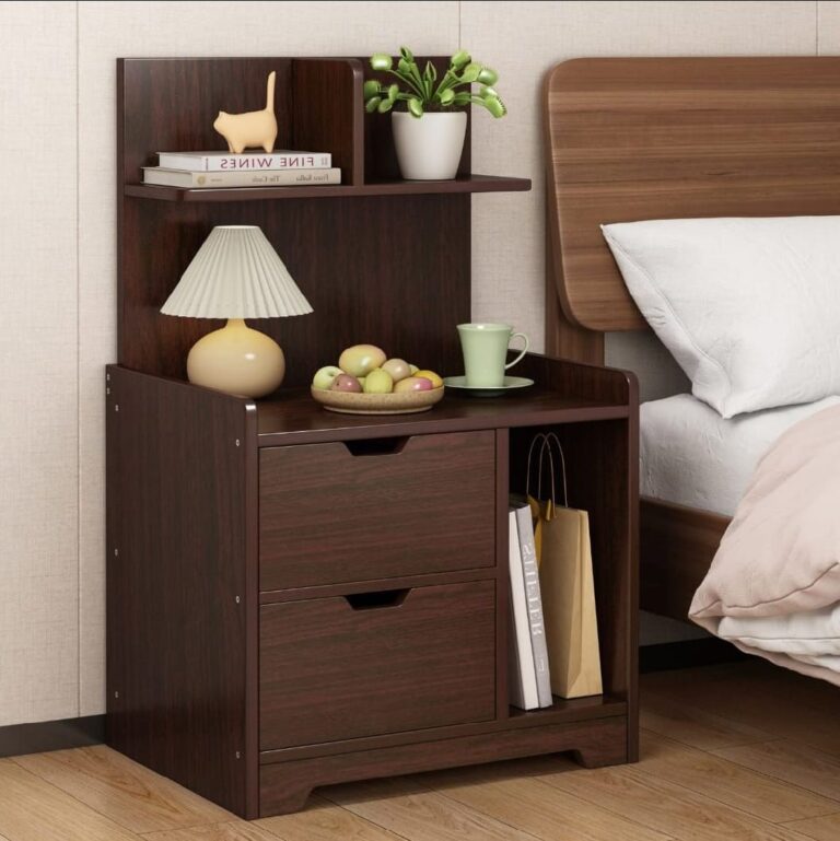 আধুনিক মানের বেড সাইড টেবিল, দুটি ড্রয়ার এবং ফাইল কেবিনেট সহ 2