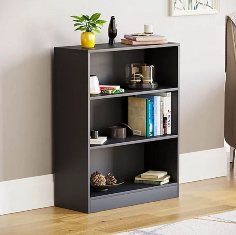 ৩ স্তরের খোলা বইয়ের তাক, বইয়ের আলমারি প্রদর্শন সংগঠক অধ্যয়ন কক্ষের জন্য শোকেস স্ট্যান্ড 2