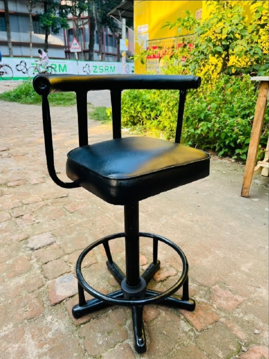 স্টাইলিশ এম.এস কাউন্টার টুল চেয়ার (প্রিমিয়াম কোয়ালিটি) -কালো। (১পিস ) 3